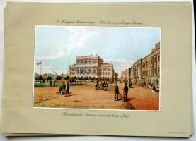 XIX. századi budapesti és magyarországi városképes metszetek reprodukciói, 12db, 30x21cm