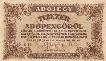 1946. 10.000AP + 50.000AP + 100.000AP + 500.000AP + 1.000.000AP T:I,II