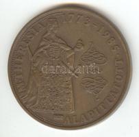 Bognár György (1944-) 1985. "BÁV 40 év / M. Theresia 1773 alapíttatott" Br emlékérem (42mm...