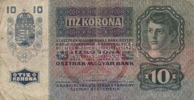 1912. 100K mindkét oldal német és piros vízszintes "Deutschösterreich" felülnyomással + 19...