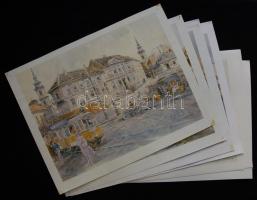 Zórád Ernő (1911-2004): Tabán sorozatának (9db) és `Mulatságok` naptárillusztrációinak (3db) reprodu...