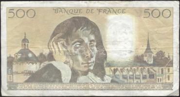 Franciaország 1987. 500Fr T:III (apró tűlyukak)
France 1987. 500 Francs C:F