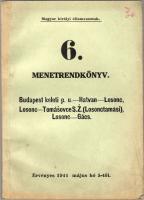 1941 Magyar Királyi Államvasútak: 6. menetrendkönyv