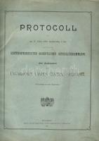 1900 A Magyar Központi Takarékpénztár ülésének napirendje német nyelven;