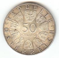 Ausztria 1968. 50Sch Ag "50 éves a Köztársaság" T:2 Austria 1968. 50 Schilling Ag "50th Anniversary of the the Republic" C:XF