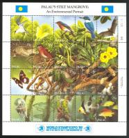 1989 Nemzetközi bélyegkiállítás WORLD STAMP EXPO: Fauna és flóra kisív Mi 318-337