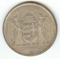 1930. 5P Ag "Horthy jobbra" T:3