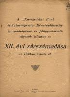1904 A Kereskedelmi Bank és Részvénytársaság Rt. jelentése és zárszámadása; Fuchs Lipót és fia gőzerőre berendezett nyomdája
