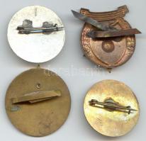 ~1970. "Honvédelemért" kitüntető jelvény ezüst és arany fokozat + 2db munkásőr sapkajelvén...