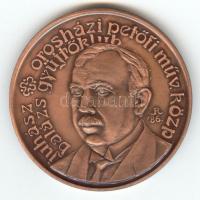 Rajki László (1939-) 1986. "Magyar Éremgyűjtők Orosházi Csoportja / Juhász Balázs" Br emlé...