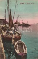 Fiume port, fishermen, fishing boat