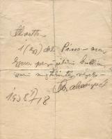 1938 Ábrahám Pál zeneszerző autográf átvételi elismervénye