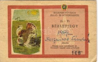 1964 Állatkerti fényképes bérletjegy