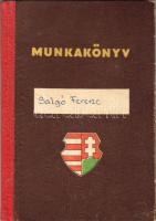 1957 Munkakönyv Kossuth-címerrel