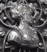 XIX. századi ezüst (Ag) medál Napóleon díszítéssel 1841.VI.14. Voluntas nihil aliud felirattal, sérü...