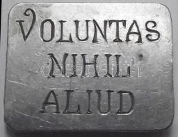 XIX. századi ezüst (Ag) medál Napóleon díszítéssel 1841.VI.14. Voluntas nihil aliud felirattal, sérü...