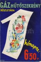 1940 Gázhűtőszekrény kisplakát