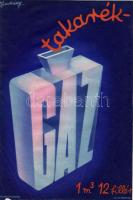 1940 Takarék gáz kisplakát