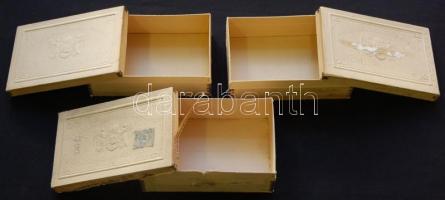 3db "Magyar Királyi Dohány Jövedék" pipadohány tartó doboz