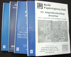 Nagy vegyes papírrégiség tétel: térkép, képeskönyv, kártyanaptár, menetrend, fotók, árverési katalógusok, képregények, számlák, bírságoló határozat, stb.