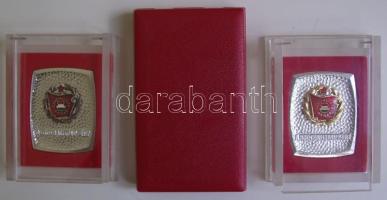 ~1980. Kiváló Munkáért Érdemrend arany fokozata MÉM dolgozónak dísztokban + 2db Szocialista Brigád kitüntetés arany/ezüst fokozat dísztokban T:1