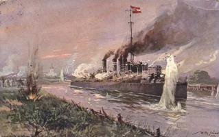 SMS Scharfschütze, battles in the channel of Corsini, 24. May 1915 s: Willy Stower (EB)