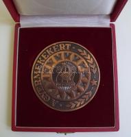 cca 1970-80. "A Gyermekekért" nagyalakú Br emlékplakett (d=90mm) eredeti díszdobozban T:1