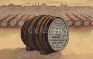 Springer, barrel, advertisment on backside, litho (non pc)