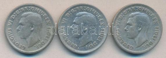 Ausztrália 1952. 1 Sh Ag (3x) T:2-,3
Australia 1952. 1 Shilling Ag (3x) C:VF,F