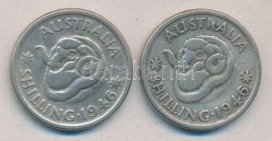 Ausztrália 1946. 1 Sh Ag (2x) T:2-,3 Australia 1946. 1 Shilling Ag (2x) C:VF,F