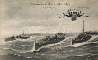 Torpedo boat division: SMT Greif, SMT Alligator, SMT Wildfang s: G. Kappler