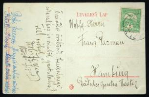 Doby Ferencet ábrázoló grafikai lap a színművész saját kézzel írt soraival. Spiegel Imre grafikája