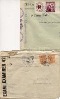 1940 2db cenzúrázott levél Pozsonyból és Prágából