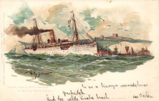 1898 SMS Prinz Heinrich s: Willy Stöwer, litho