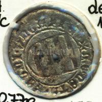 1444-1446. Denár Ag "Interregnum" (0,77g) T:2-(ly.) Huszár 613.,Unger I.: 480.c.