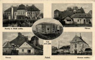 Fülek castle ruins with irredenta, national flag, Czech fortress (EB)