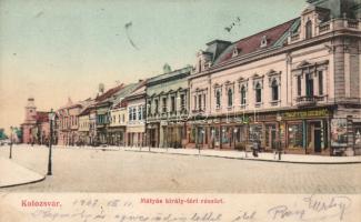 Kolozsvár Mátyás square, Shop of Tauffer Dezső, Shop of Schefer András