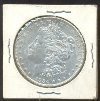 Amerikai Egyesült Államok 1884. 1$ Ag "Morgan" T:2 USA 1884. Morgan Dollar Ag C:XF