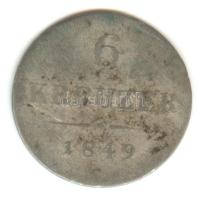 Ausztria/cseh verdejel 1849C 6Kr Ag T:3- Austria/Czech mintmark 1849C 6 Kreuzer Ag C:VG