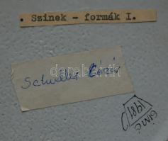 1981 Simó jelzéssel: egyedi mintázatú kézzel festett dísztányér d: 30cm