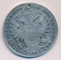 Ausztria / magyar verdejel 1826. Tallér Ag "I. Ferenc" Körmöcbánya (27.69g) T:2-,3 ly., ti...