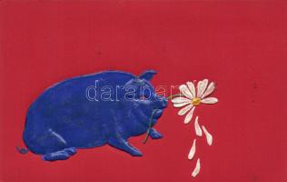 Pig with flower, Emb.