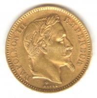 Franciaország/II. Császárság 1865A 20Fr Au 6,4516g "III. Napóleon" T:2 ph.
France/Second E...