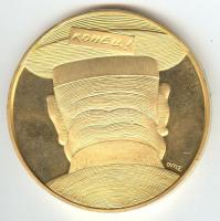 Fritz Mihály (1947-) 1991. "Szovjet csapatok kivonása / KONYEC" aranyozott piefort emlékér...