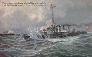 Torpedo boat destroyer ´Scharfschütze´ and French torpedo boats s: Alex Kircher (EB)