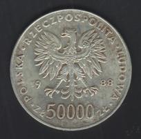 Lengyelország 1988. 50.000Zl Ag "Függetlenség" T:2 Poland 1988. 50.000 Zlotych Ag "70 Years of Polish Independence" C:XF