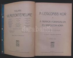 Tolnai Világtörténelem I.-X. kötet komplett sorozat. Jó állapotban néhol kissé kopott aranyozású ger...