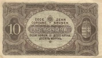 1913-20. 20f + 50f + 2K vízszintes D.Ö.felülnyomással + 10K + 20K vízszintes D.Ö. felülnyomással T:I...