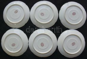 cca 1890 Láng Mór festett porcelán tálkák 6 db hibátlan állapotban /
cca 1890 Lang Mor chinaware pla...