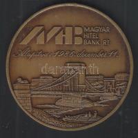 1986. "Gróf Széchenyi István / Magyar Hitel Bank Rt." Br emlékérem (42mm) T:1